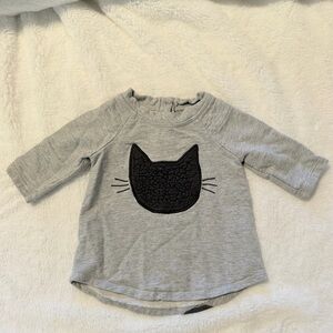 2015 Baby GAP Cat Halloween Tunic Sweatshirt Dress - 0/3 Months